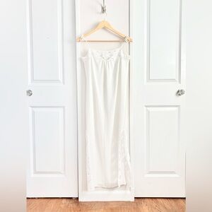 ZARA White Lace Trim Dress | Tie Strap Slip Dress | Size S | NWOT